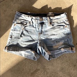 Gently used light washed shorts.